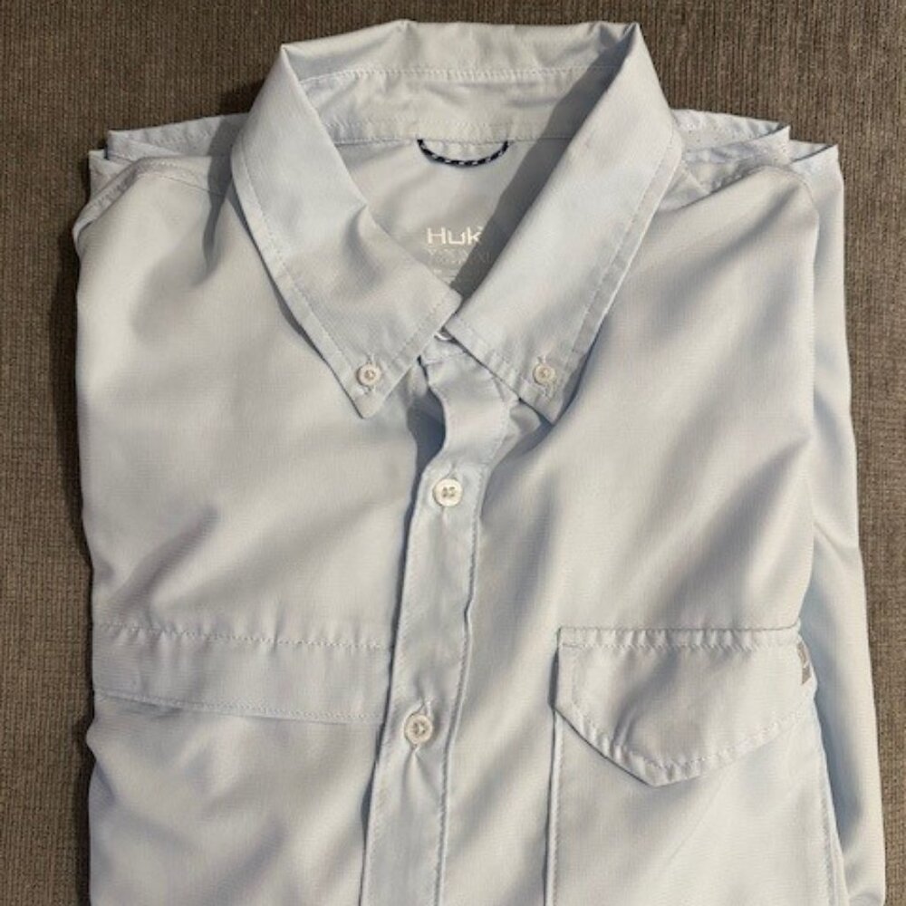 Huk Short Sleeve Button Down Performance
